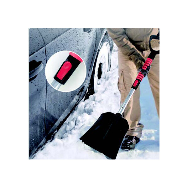 IWH Teleskop-Eiskratzer mit Schneeschaufel, 860 - 1.070 mm