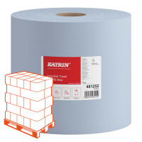 KATRIN Putztuchrollen Industrieputzrolle 3-lagig blau - 1...