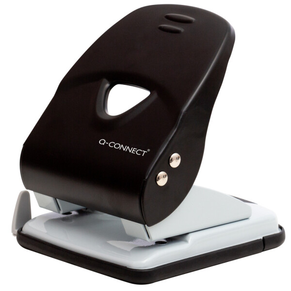 Q-CONNECT Locher, 40 Blatt, schwarz grau