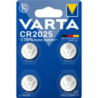 VARTA Knopfzellen-Batterie Lithium CR2025 4 Stück