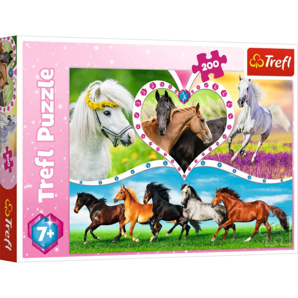 TREFL Puzzle Schöne Pferde, 200 Teile