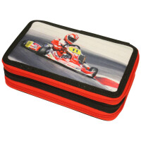 DONAU Schüleretui Motiv Kart, gefüllt