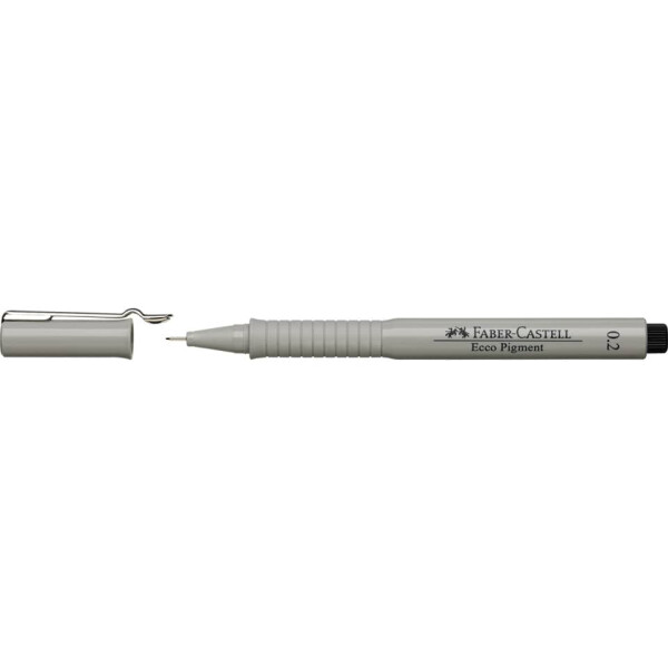 FABER-CASTELL Tintenschreiber ECCO PIGMENT, 0,2 mm, schwarz, (dokumentenecht)