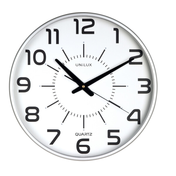 UNILUX Wanduhr MAXI POP, Ø37,5 cm, grau 400094488