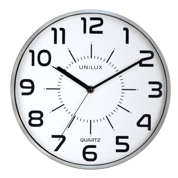 UNILUX Wanduhr POP, Ø30cm, metallgrau 400094283