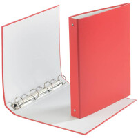 DONAU Ringmappe, A4, 4-Ring, 30mm, rot