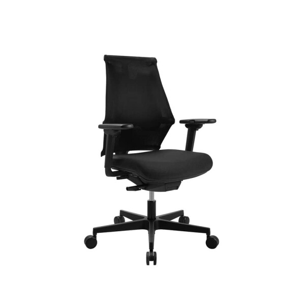 TOPSTAR Drehstuhl Sitness X-Back, schwarz, Armlehnen, Hardbodenrollen