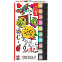 MARABU Fensterfarben-Set Garden, 10x25ml, 10-teilig 04060...