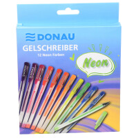 DONAU Gelschreiber Neon, 12 Stück, Etui 5110300-99