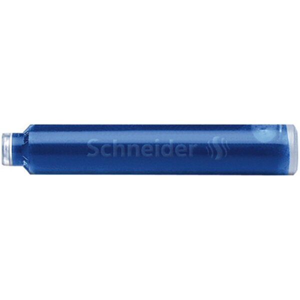 SCHNEIDER Tintenpatrone Standard f&uuml;r F&uuml;llhalter, k&ouml;nigsblau, 6er Schachtel SN6603