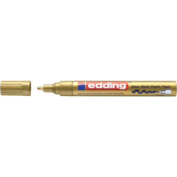 EDDING Glanzlackmarker 750, 2-4mm, Rundspitze, gold 750CR-053