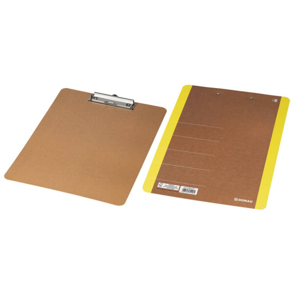DONAU Klemmbrett Life, A4, Karton, neongelb 2710001FSC-11