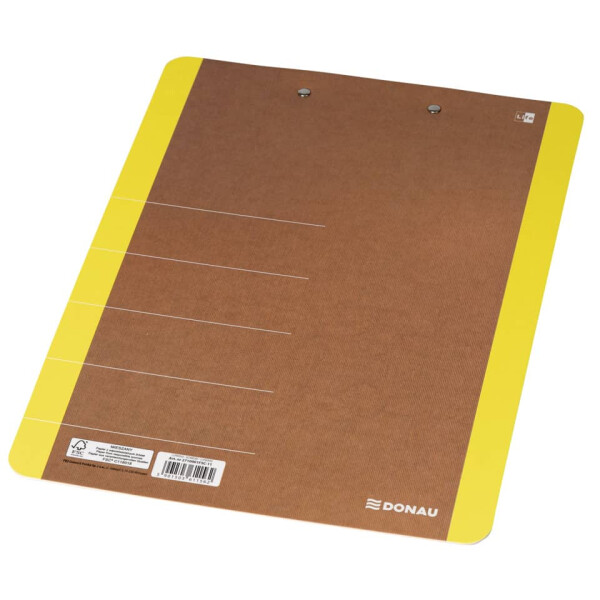 DONAU Klemmbrett Life, A4, Karton, neongelb 2710001FSC-11