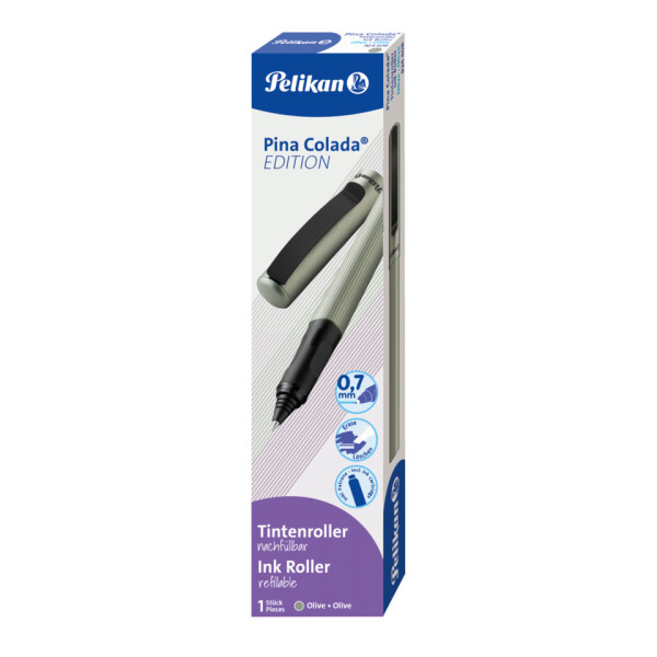 PELIKAN Tintenroller Pina Colada, 0,7 mm, olive metallic, Faltschachtel