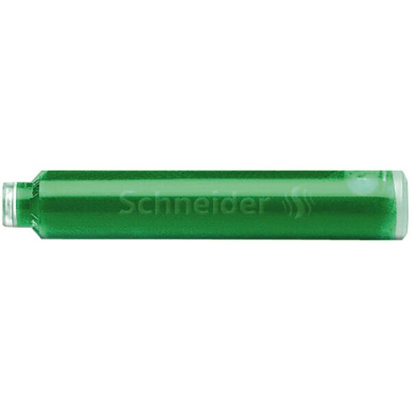 SCHNEIDER Tintenpatrone Standard f&uuml;r F&uuml;llhalter, gr&uuml;n, 6er Schachtel SN6604