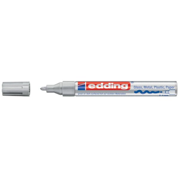 EDDING Glanzlackmarker 750, 2-4mm, Rundspitze, silber 750CR-054