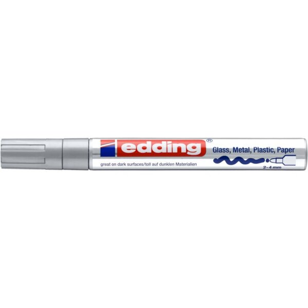 EDDING Glanzlackmarker 750, 2-4mm, Rundspitze, silber 750CR-054