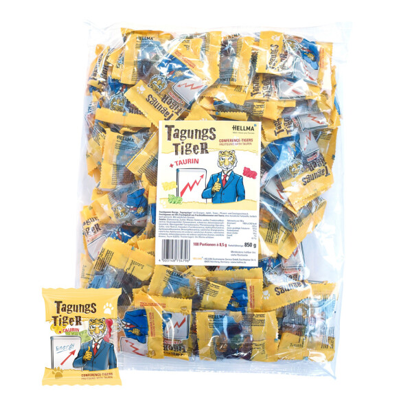 HELLMA Fruchtgummi Tagungstiger, 100x8,5g