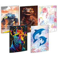 RNK Gummizugmappe, A3, Trend, 15 Stück sortiert