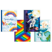 RNK Notizbuch Global Colors sortiert, A4, Hardcover, 96...