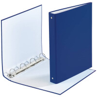 DONAU Ringmappe, A4, 4-Ring, 30mm, blau