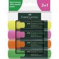 FABER-CASTELL Textmarker Textliner 1548, 4er Kartonetui