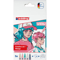 EDDING Acrylmarkeretui Manga, 5er Pack, sortiert