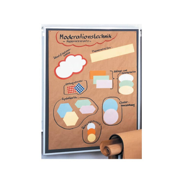 FRANKEN Moderationspapier, gerollt, Kraftpapier, 1400 x 1100 mm, 50 Blatt, beige UMZ MPK