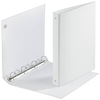 DONAU Ringmappe, A4, 4-Ring, 30mm, weiß