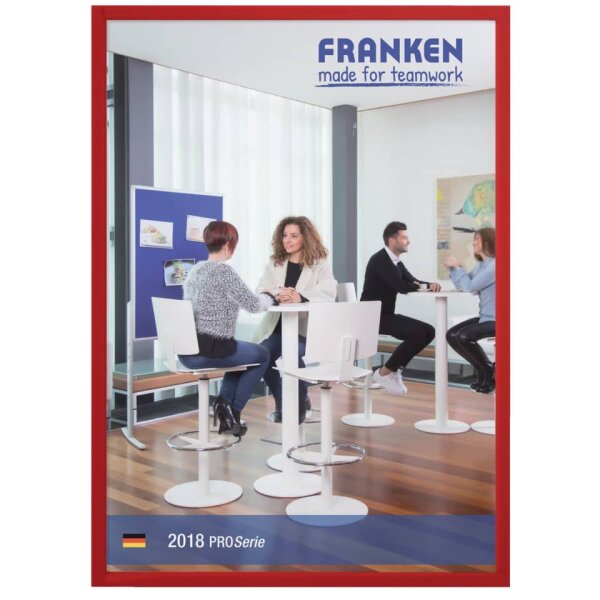 FRANKEN Dokumentenhalter X-tra!Line magnetisch, A4, Hartfolie, matt, grau ITSA4M 12