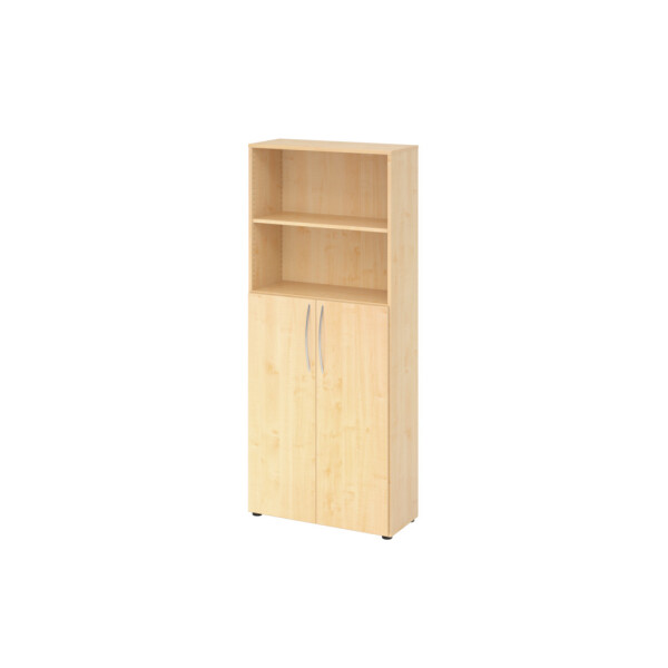 HAMMERBACHER Hammerbacher Regal u. Flügeltürenschrank, 5 OH, Ahorn Ahorn, Montageservice