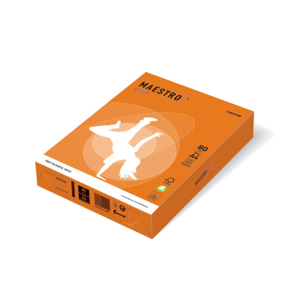 Maestro Kopierpapier, A5, 80g m&sup2;, 500 Blatt, orange