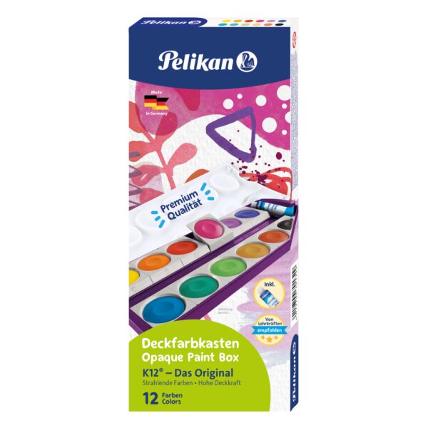 PELIKAN Farbkasten 12er + Deckweis, violett 300008251