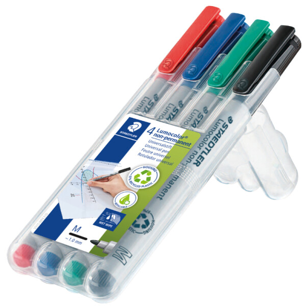 STAEDTLER Lumocolor NonPermanent-Marker 315M, 4er Etui