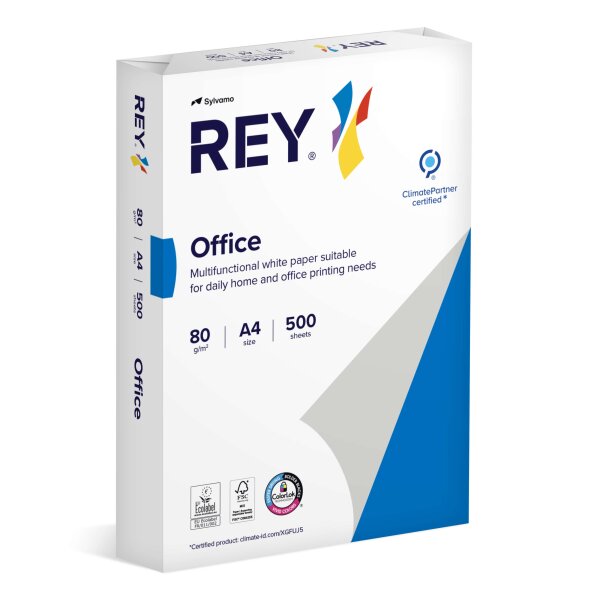 REY Office Businesspapier wei&szlig; A4 80g - 1 Karton (2.500 Blatt)