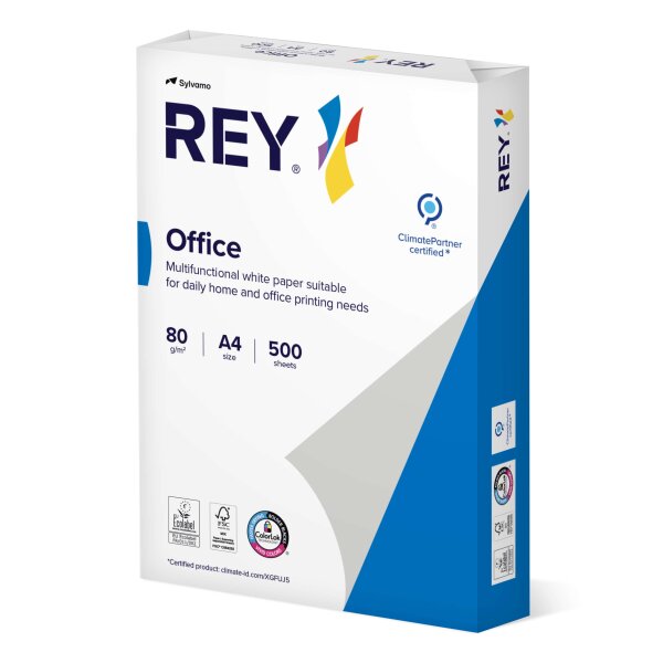 REY Office Businesspapier wei&szlig; A4 80g - 1 Karton (2.500 Blatt)