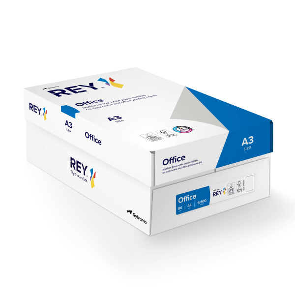 REY Office Businesspapier wei&szlig; A3 80g - 1 Palette (45.000 Blatt)