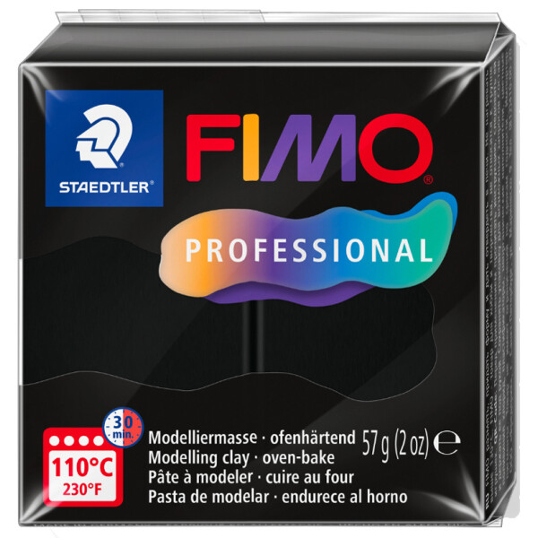 FIMO PROFESSIONAL Modelliermasse, ofenhärtend, 57 g, schwarz