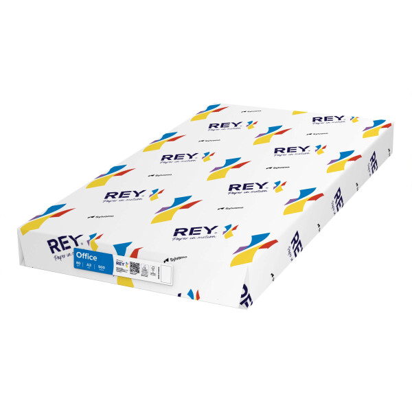 REY Office Businesspapier weiß A3 80g - 1 Karton (1.500 Blatt)