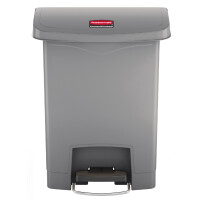 Rubbermaid Tret-Abfalleimer Slim Jim, 30 Liter, grau