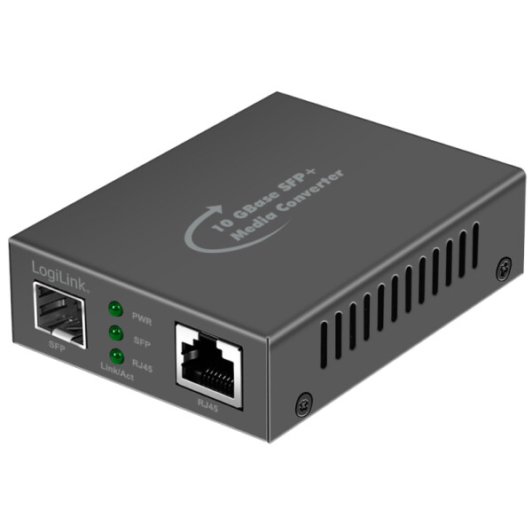 LogiLink 10 Gigabit Medienkonverter, RJ45 SFP+, schwarz
