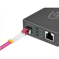 LogiLink 10 Gigabit Medienkonverter, RJ45 SFP+, schwarz