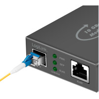 LogiLink 10 Gigabit Medienkonverter, RJ45 SFP+, schwarz