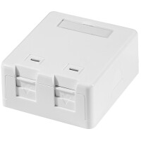 LogiLink Aufputzdose für Keystone Module, 2-fach,...