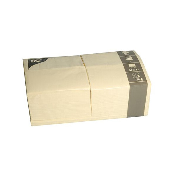 PAPSTAR Bistro-Servietten, 330 x 330 mm, 3-lagig, creme