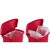 Rubbermaid Tret-Abfalleimer Slim Jim, 15 Liter, weiß