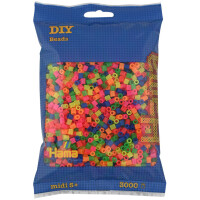 HAMA Bügelperlen midi "Neon-Mix", 3.000er...