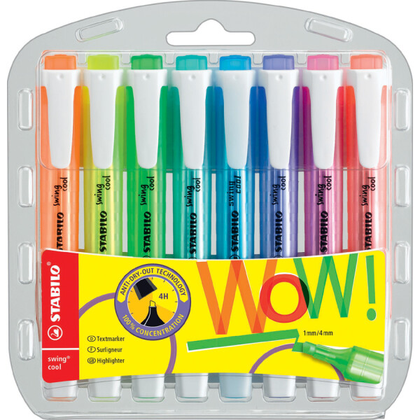 STABILO Textmarker swing cool, 4er PET-Etui