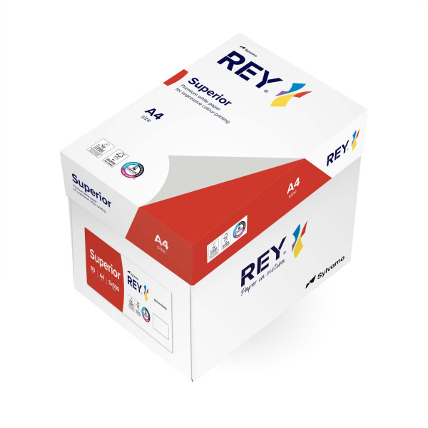 REY Superior Premiumpapier weiß A4 80g - 1 Karton (2.500 Blatt)