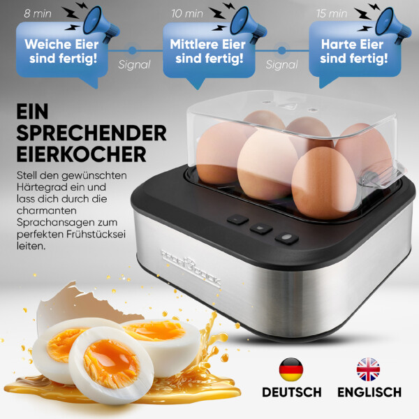 PROFI COOK Eierkocher PC-EK 1276, mit Sprachausgabe